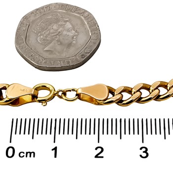 9ct gold 6.1g 8 inch curb Bracelet